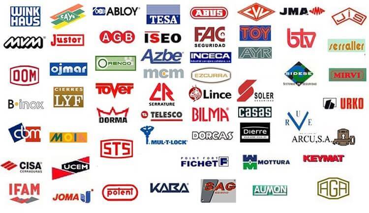 marcas de cerraduras con las que trabajamos